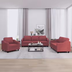 VidaXL 3201776 set di mobili per soggiorno Rosso