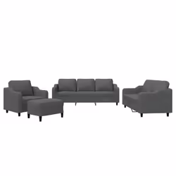 VidaXL 3201779, Grigio, Schiuma, Metallo, Poliestere, Tessile, 198 cm, 77 cm, 80 cm