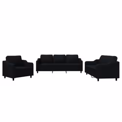 VidaXL 3201782, Nero, Schiuma, Metallo, Poliestere, Tessile, 198 cm, 77 cm, 80 cm
