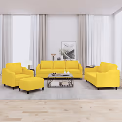 VidaXL 3201783 set di mobili per soggiorno Giallo