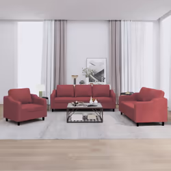 VidaXL 3201784 set di mobili per soggiorno Rosso