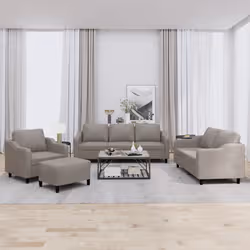 VidaXL 3201785 set di mobili per soggiorno Grigio talpa Metallo, Legno compensato - Vista aggiuntiva 2