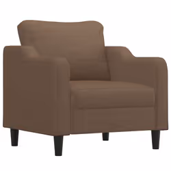 vidaXL Set di Divani 3 pz con Cuscini Marrone in Tessuto - Vista aggiuntiva 3