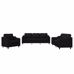 VidaXL 3201790, Nero, Schiuma, Metallo, Poliestere, Tessile, 198 cm, 77 cm, 80 cm
