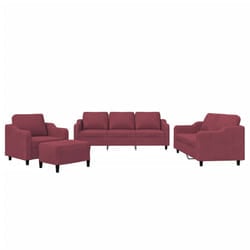 VidaXL 3201792 set di mobili per soggiorno Rosso