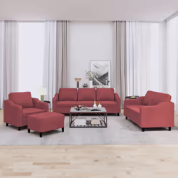 VidaXL 3201792 set di mobili per soggiorno Rosso