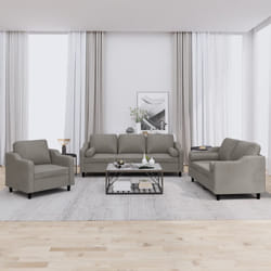 Set Divani 3 pz con Cuscini Tortora in Tessutocod mxl 80194
