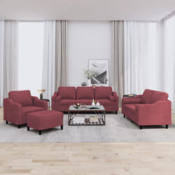 VidaXL 3201800 set di mobili per soggiorno Rosso