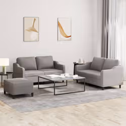 VidaXL 3201817 set di mobili per soggiorno Grigio talpa Metallo, Legno compensato - Vista aggiuntiva 2