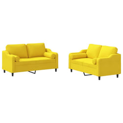 VidaXL 3201823 set di mobili per soggiorno Giallo Metallo, Legno compensato