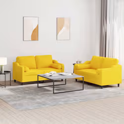 VidaXL 3201823 set di mobili per soggiorno Giallo Metallo, Legno compensato - Vista aggiuntiva 2