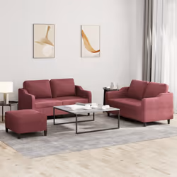 VidaXL 3201824 set di mobili per soggiorno Rosso - Vista aggiuntiva 2