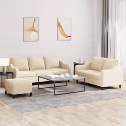 VidaXL 3201844 set di mobili per soggiorno Crema Metallo, Legno compensato - Vista aggiuntiva 2