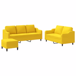 VidaXL 3201847, Giallo, Schiuma, Metallo, Poliestere, Tessile, 198 cm, 77 cm, 80 cm
