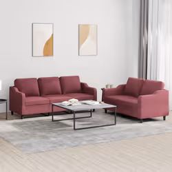 VidaXL 3201848 set di mobili per soggiorno Rosso