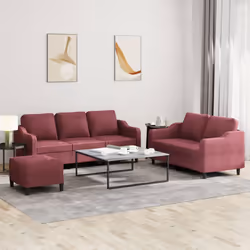 VidaXL 3201856 set di mobili per soggiorno Rosso