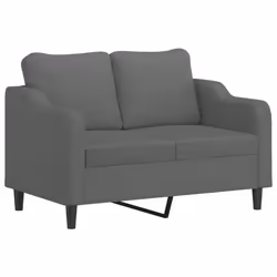 vidaXL Set di Divani 3 pz con Cuscini Grigio Scuro in Tessuto - Vista aggiuntiva 3