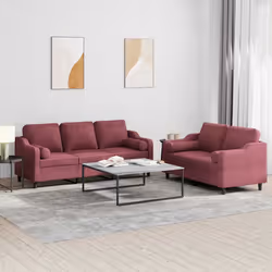 VidaXL 3201864 set di mobili per soggiorno Rosso