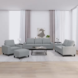 Set di Divani 4 pz Grigio Chiaro in Tessutocod mxl 83134