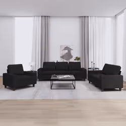 VidaXL 3201878 set di mobili per soggiorno Nero - Vista aggiuntiva 2