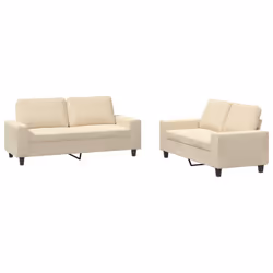 VidaXL 3201884, Crema, Schiuma, Metallo, Poliestere, Tessile, 174 cm, 77 cm, 80 cm