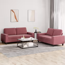 VidaXL 3201888 set di mobili per soggiorno Rosso