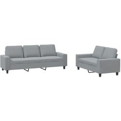 Vidaxl - Set di Divani 2 pz Grigio Chiaro in Tessuto