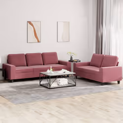 VidaXL 3201904 set di mobili per soggiorno Rosso
