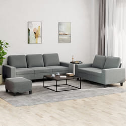 Set di Divani 3 pz Grigio Scuro in Tessutocod mxl 107078
