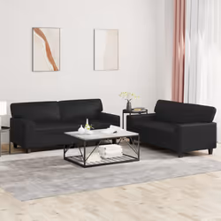 VidaXL 3201914, Nero, Schiuma, Ecopelle, Metallo, Tessile, 174 cm, 77 cm, 80 cm
