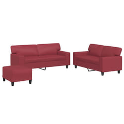 VidaXL 3201922 set di mobili per soggiorno Rosso