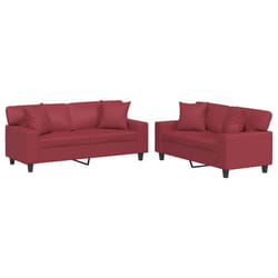 VidaXL 3201927 set di mobili per soggiorno Rosso
