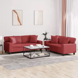 VidaXL 3201927 set di mobili per soggiorno Rosso