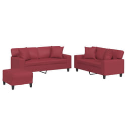 VidaXL 3201932 set di mobili per soggiorno Rosso