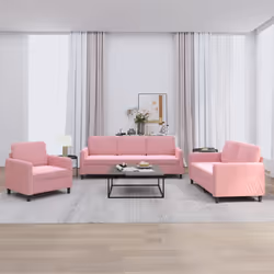 VidaXL 3201937 set di mobili per soggiorno Rosa