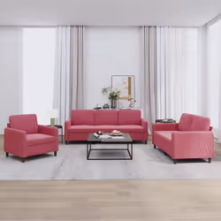 VidaXL 3201938 set di mobili per soggiorno Rosso