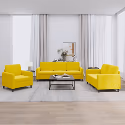 VidaXL 3201940 set di mobili per soggiorno Giallo