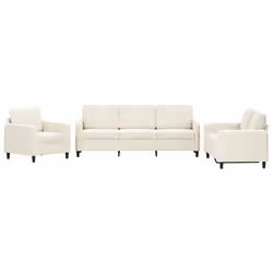 VidaXL 3201942, Crema, Schiuma, Metallo, Poliestere, Polywood, Tessile, 198 cm, 77 cm, 80 cm
