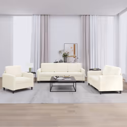 VidaXL 3201942 set di mobili per soggiorno Crema