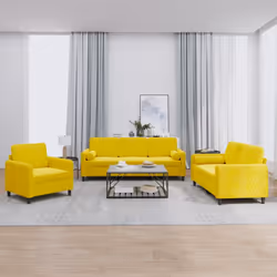 VidaXL 3201950 set di mobili per soggiorno Giallo
