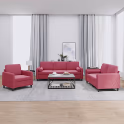 VidaXL 3201958 set di mobili per soggiorno Rosso