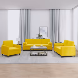 VidaXL 3201960 set di mobili per soggiorno Giallo