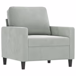 Set di Divani 4 pz con Cuscini Grigio Chiaro in Vellutocod mxl 104186 - Vista aggiuntiva 3