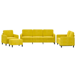 VidaXL 3201970 set di mobili per soggiorno Giallo