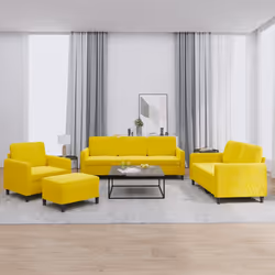 VidaXL 3201970 set di mobili per soggiorno Giallo