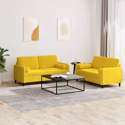 VidaXL 3201990 set di mobili per soggiorno Giallo - Vista aggiuntiva 2