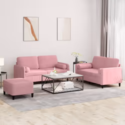 VidaXL 3202007 set di mobili per soggiorno Rosa