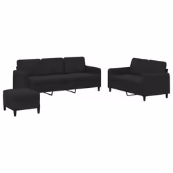 VidaXL 3202029, Nero, Schiuma, Metallo, Poliestere, Polywood, Tessile, 198 cm, 77 cm, 80 cm
