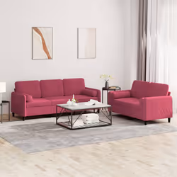 VidaXL 3202038 set di mobili per soggiorno Rosso