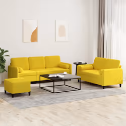 VidaXL 3202050 set di mobili per soggiorno Giallo